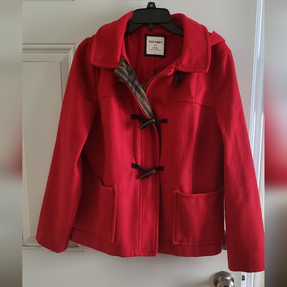 Large red coat